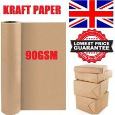 BROWN KRAFT PARCEL PAPER FOR WRAPPING AND PACKAGING PARCELS STRONG ROLLS 90GSM