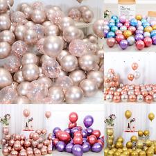 10-50 CHROME BALLOONS METALLIC LATEX PEARL 10" Helium/Air Wedding Birthday Party