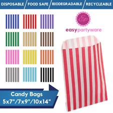 Candy Stripe Paper Bags Sweet Shop Candy Bags 5" X 7" & 7" X 9" Gift Party Bags