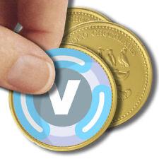 x35 V Bucks Inspired Party Label for Chocolate Coin Logo Birthday Kids 37mm