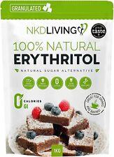 Premium Erythritol Zero Calorie Sweetener by NKD Living (Granulated) 