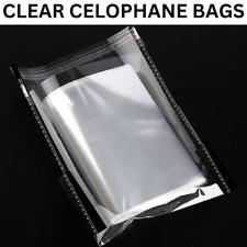 CLEAR CELLOPHANE BAGS SEAL SMALL LARGE CELLO GIFT SWEET PARTY FOR CARDS WAX OPP