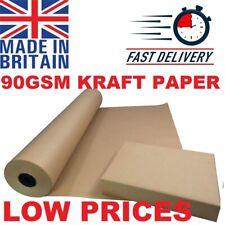BROWN STRONG KRAFT WRAPING AND PACKING PARCEL PAPER ROLLS 90GSM PACKAGING