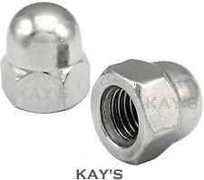 DOME NUTS TO FIT METRIC BOLTS M3,4,5,6,8,10,12,14,16,18,20mm A2 STAINLESS STEEL
