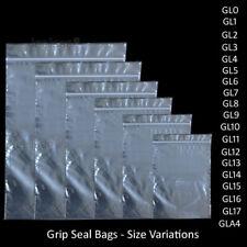 Grip Seal Bags Self Resealable Grip Poly Plastic Clear Zip Lock MIX [All Sizes]