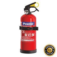 Commander 1kg ABC Dry Powder Fire Extinguisher, Bracket, Car Taxi Caravan Home
